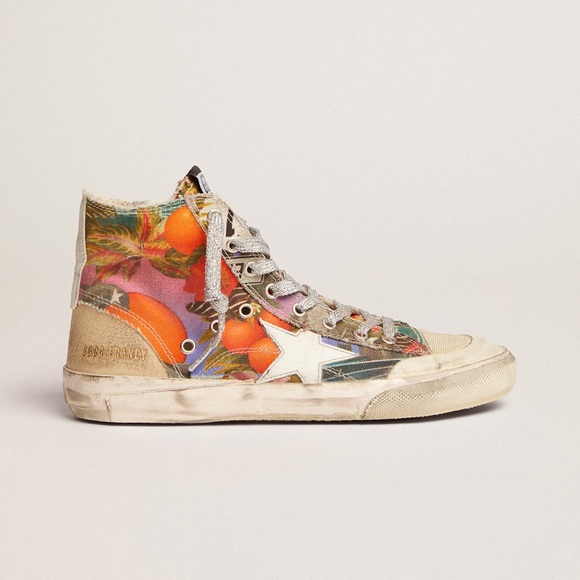 Golden Goose Francy Penstar Donna in canvas con stampa Hawaii multicolor - Picture 11 of 11